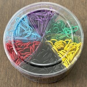 Assorted Colored Paper Clips, Home Office Organization Stationery Filing Supply